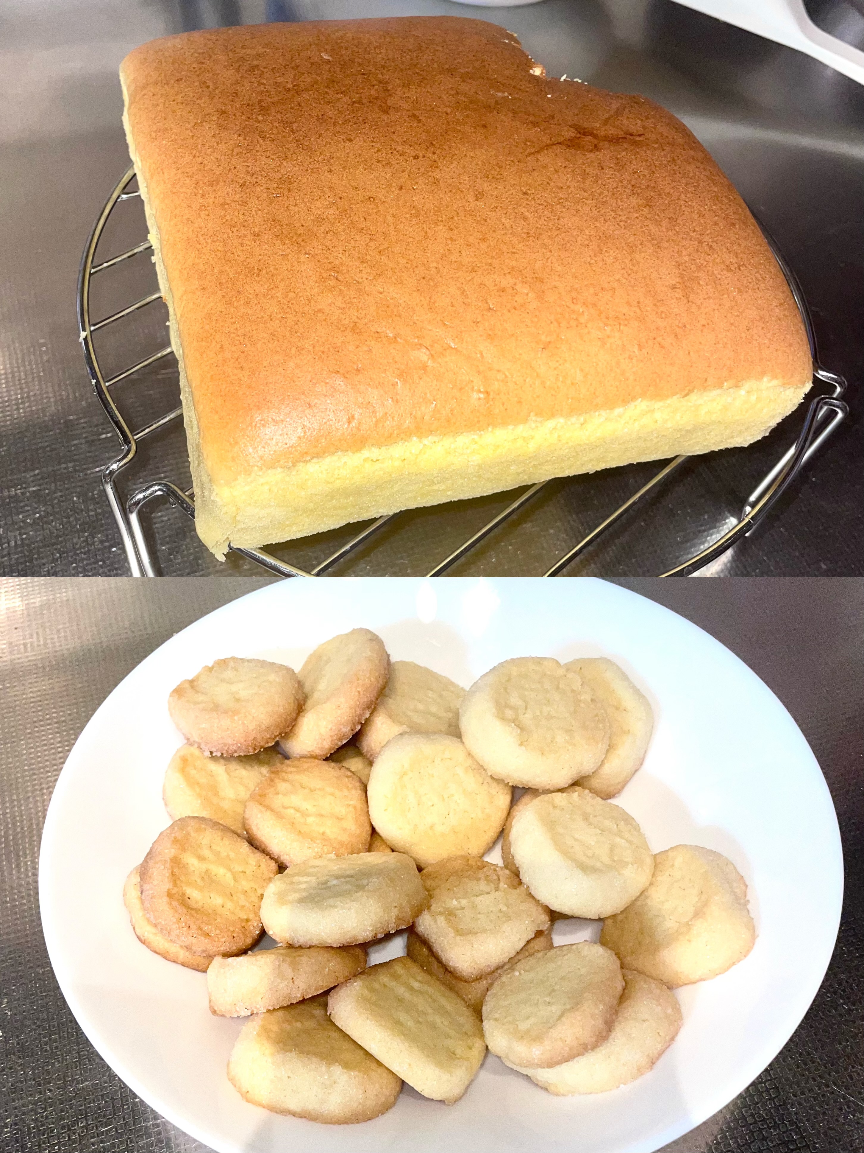 手作りした台湾カステラとサブレ